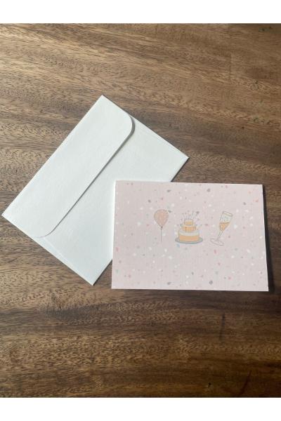 Happy Birthday Balloons Cakes & Champagne Card